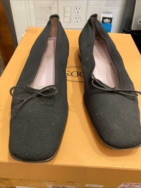 Fieramosca  black linen, ballet flats